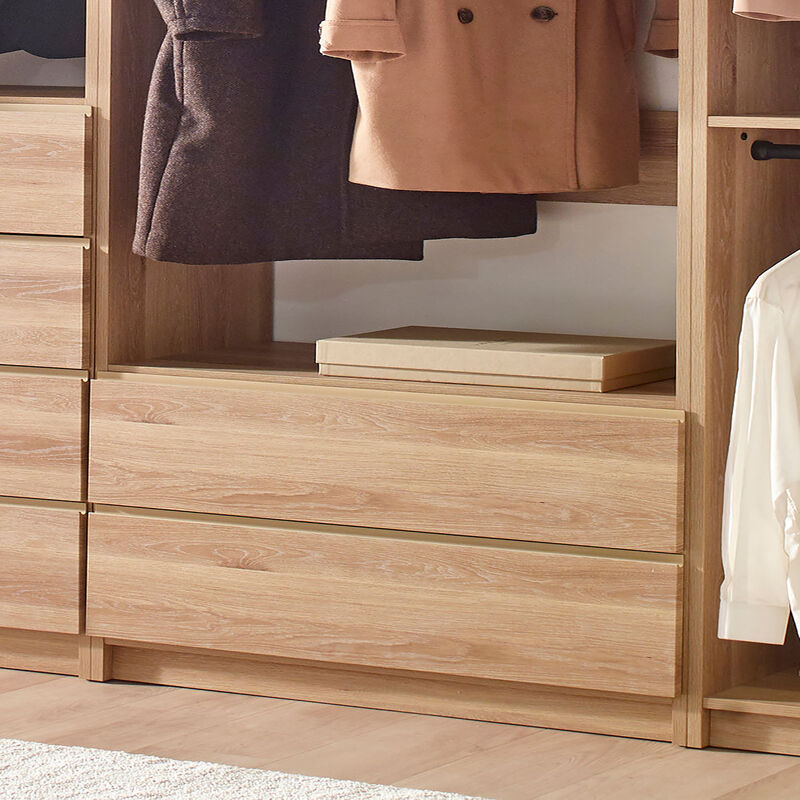 Prosper Oak Freestanding Walk in Wood Closet System