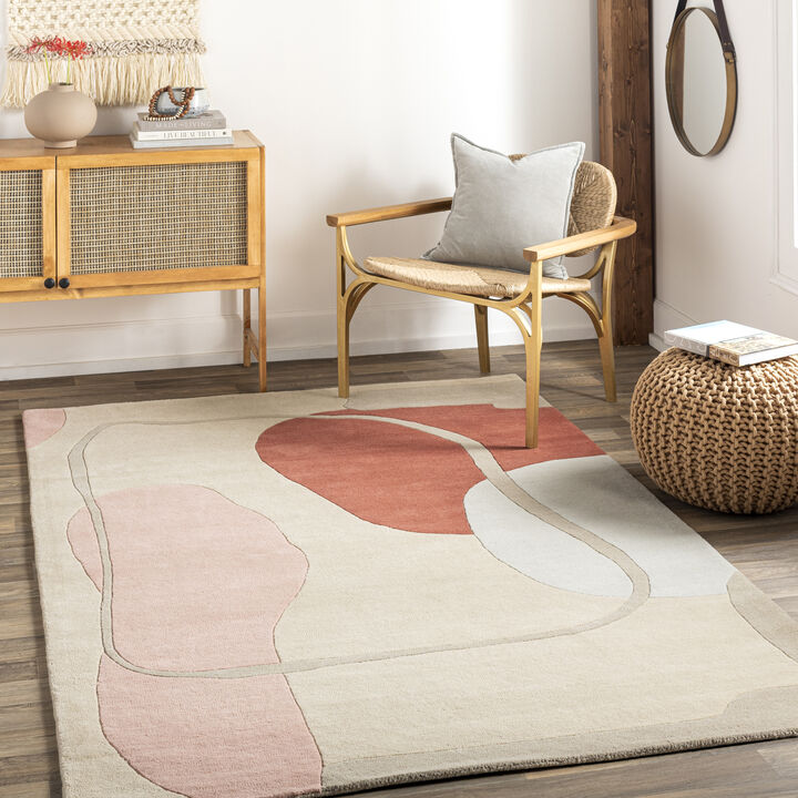 Queens QUN-2307 6' x 9' Beige Rug