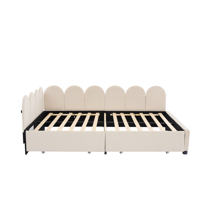 Merax Upholstered Daybed with 2 Drawers