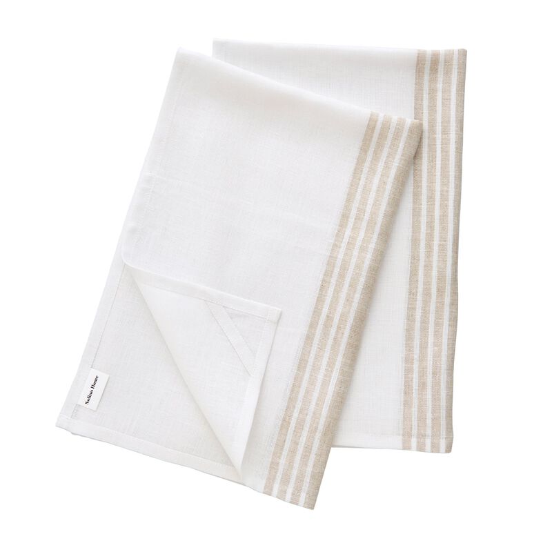 Solino Home 100% Pure Linen Kitchen Towels Set of 2 - 17 x 26 Inch | Farmhouse