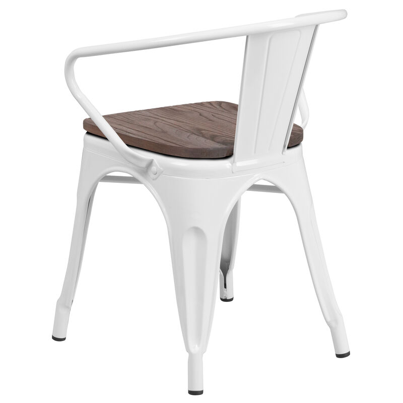 Metal/Wood Colorful Restaurant Chairs