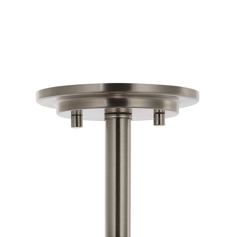 Lina 3-Light Modern Industrial Iron/Seeded Glass LED Semi Flush Mount