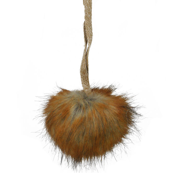4" Tortilla Brown Hanging Christmas Ball Ornament