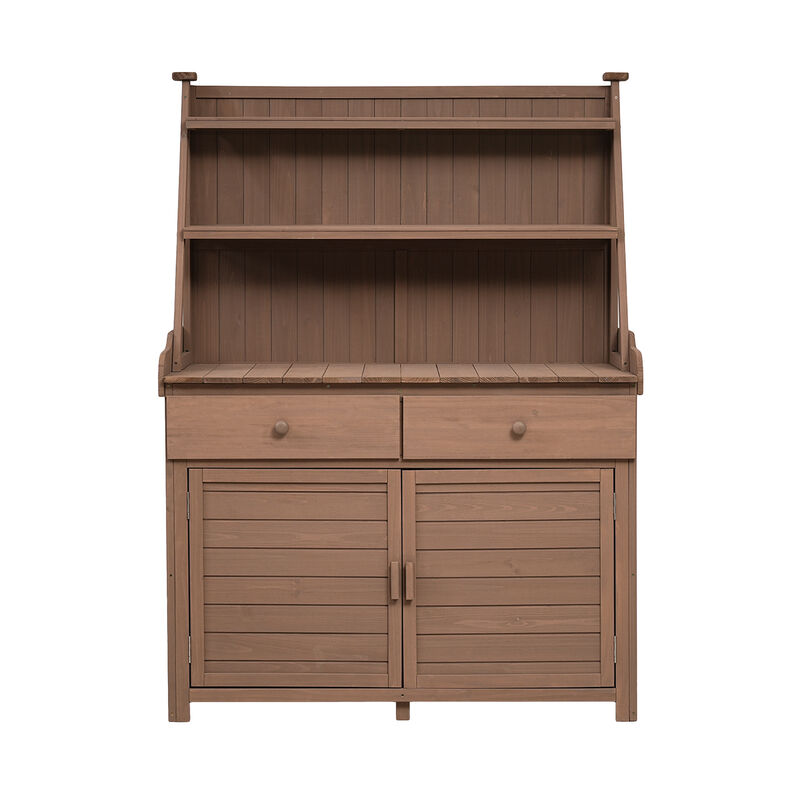 Merax Fir Wood 65inch Garden Potting Bench Table