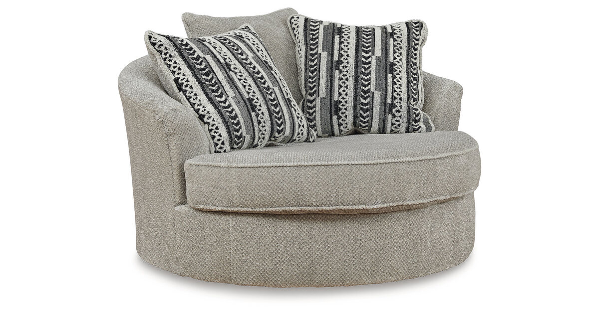 Calnita Oversized Swivel Accent Chair