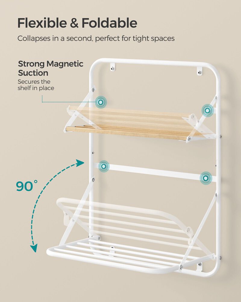 Wall-Mounted Clothes Drying Rack for Efficient Laundry Drying and Space-Saving