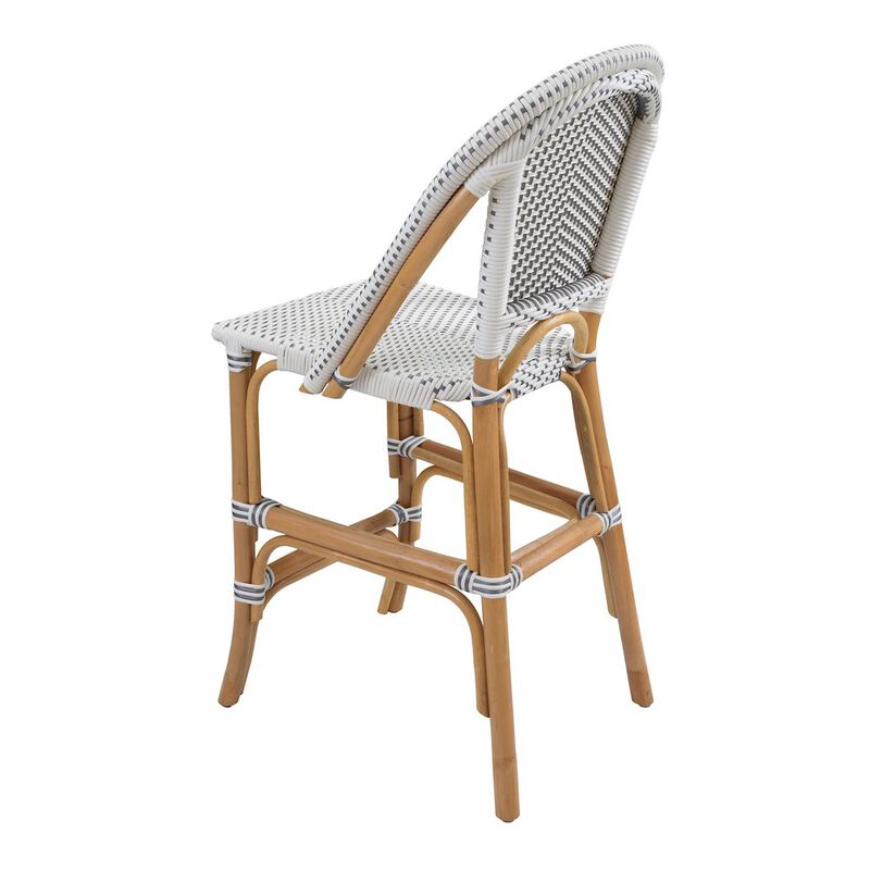 New Pacific Direct Avignon Paris Rattan Bistro Counter Stool, (Set of 2)