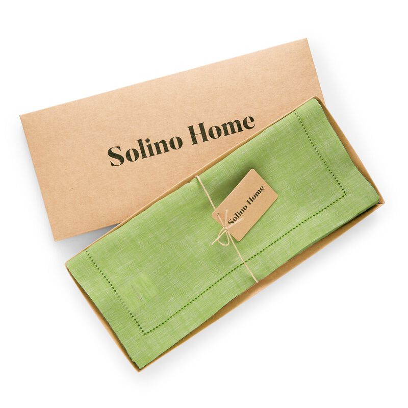Solino Home 100% Pure Linen Table Runner 14 x 108 Inch | Milan