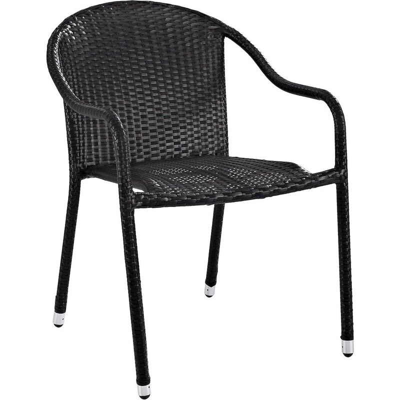 FurniFact Modern Stackable Outdoor Wicker Chair Set of 4
