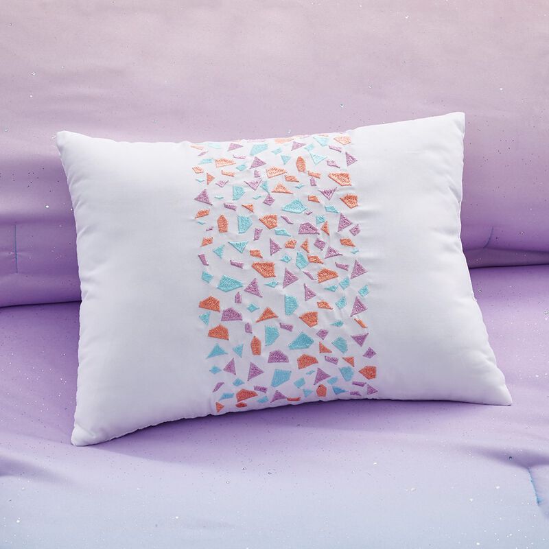 Gracie Mills Dagny Modern Ombre Metallic Glitter Reversible Comforter Set