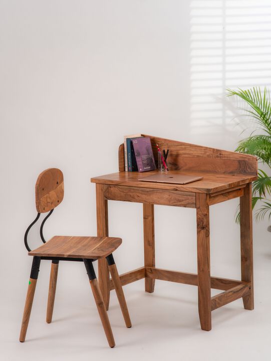 Handmade Eco-Friendly Modern Wood Light Walnut Rectangle Desks 82"x77"X60" From BBH Homes