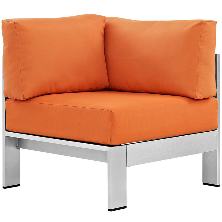 Modway - Shore Outdoor Patio Aluminum Corner Sofa
