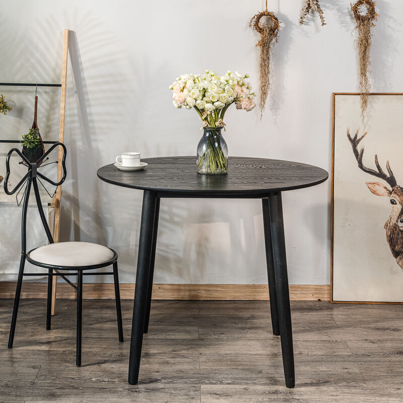 Dining Table for 4 People Round Wood