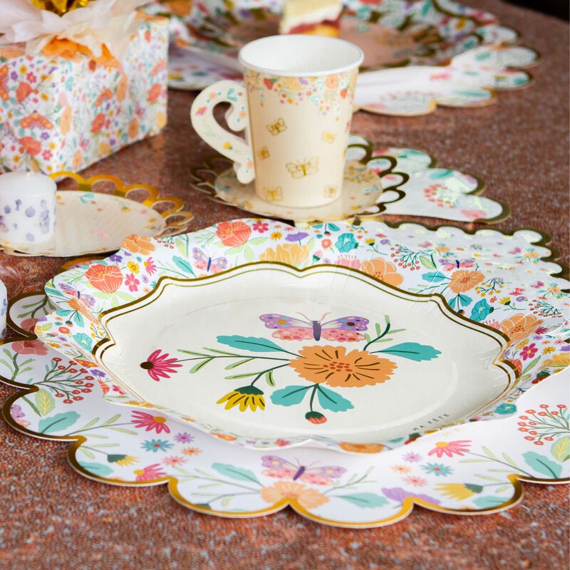 Ma Fete Tea Party Paper Dinner Plates, 10.5" (8)