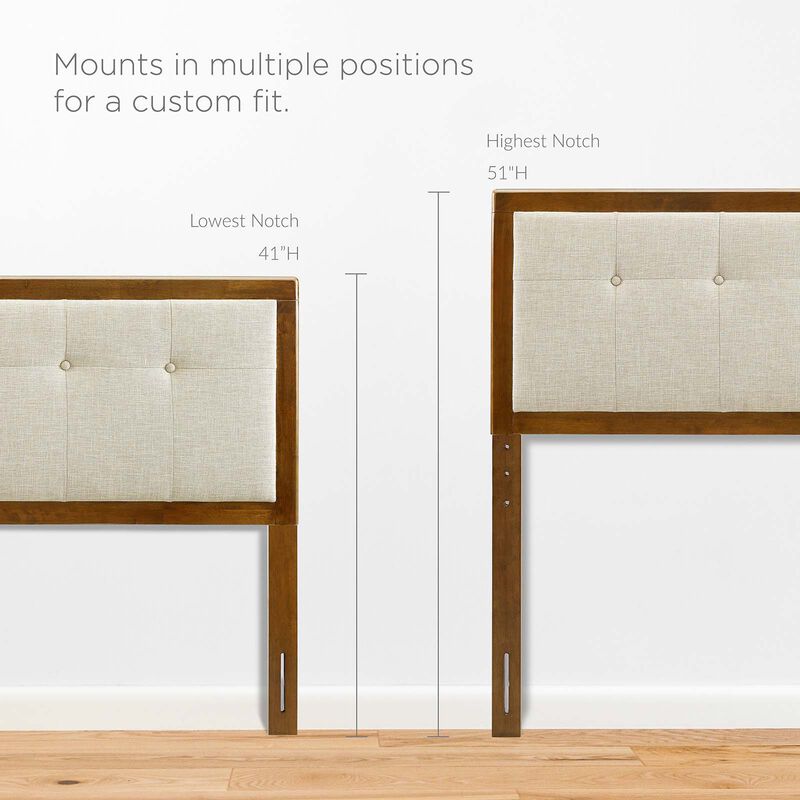 Modway - Draper Tufted Queen Fabric and Wood Headboard