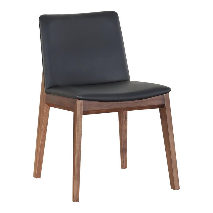 Moe's Home Collection Deco Dining Chair Black Pvc-Set Of Two