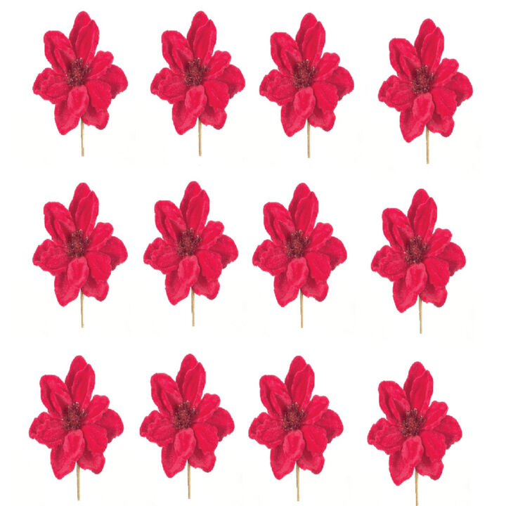 Anemone Artificial Flower Stem for Elegant Home Décor and Floral Arrangements (Set of 12)
