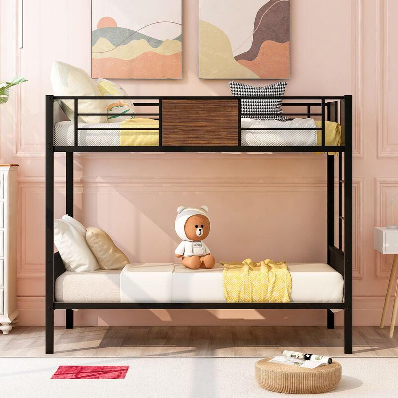 Merax Steel Frame Bunk Bed with Safety Rail
