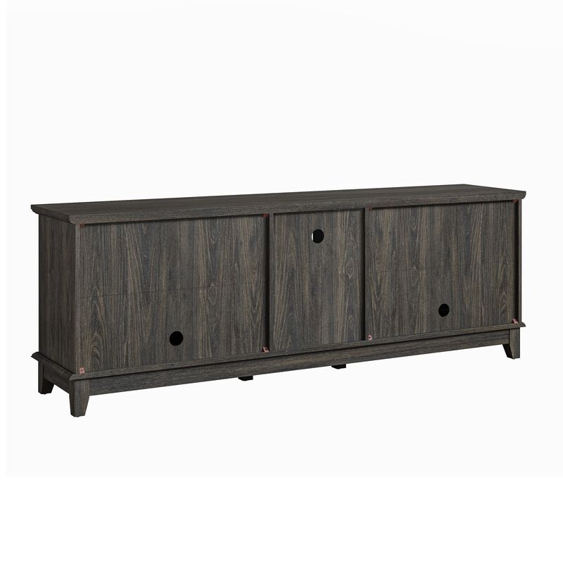 FESTIVO Rustic 72-Inch TV Stand with Adjustable Shelves, Hidden Storage