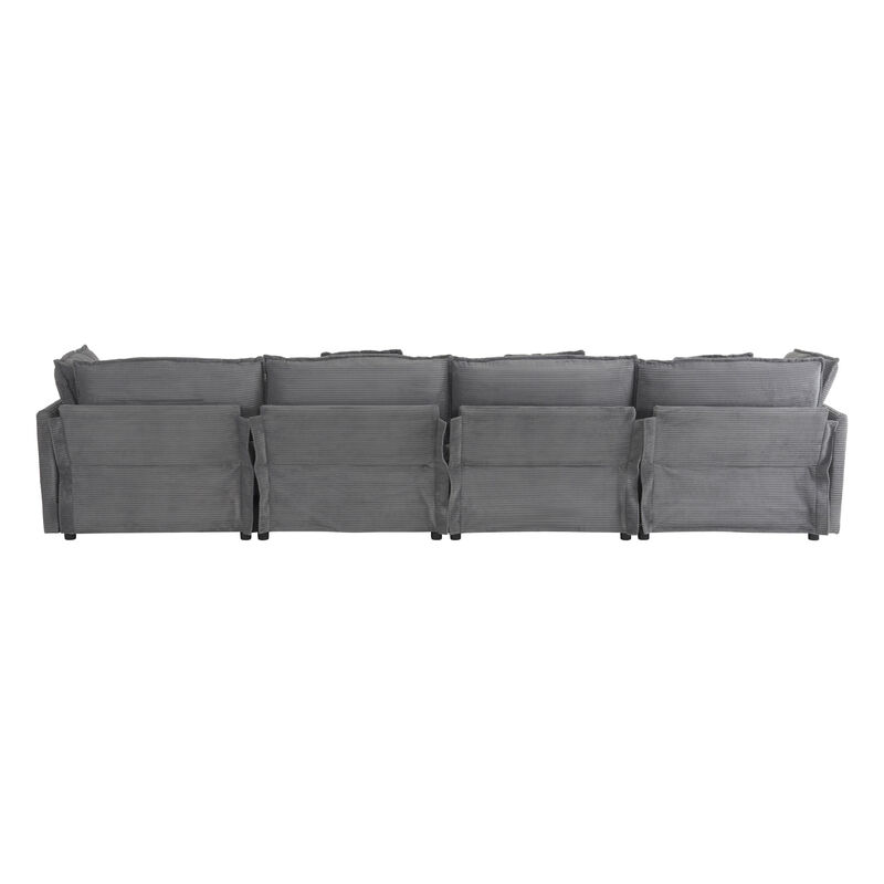 Merax Modern Corduroy Modular Sofa Couch for Living Room
