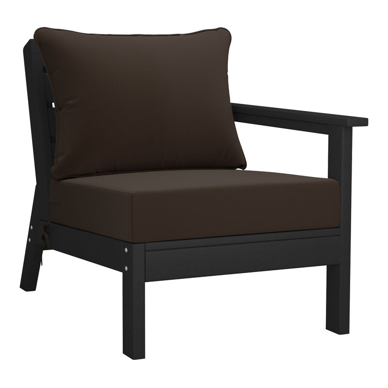 WestinTrends Outdoor Patio HDPE Sectional Sofa with Patio Cushions