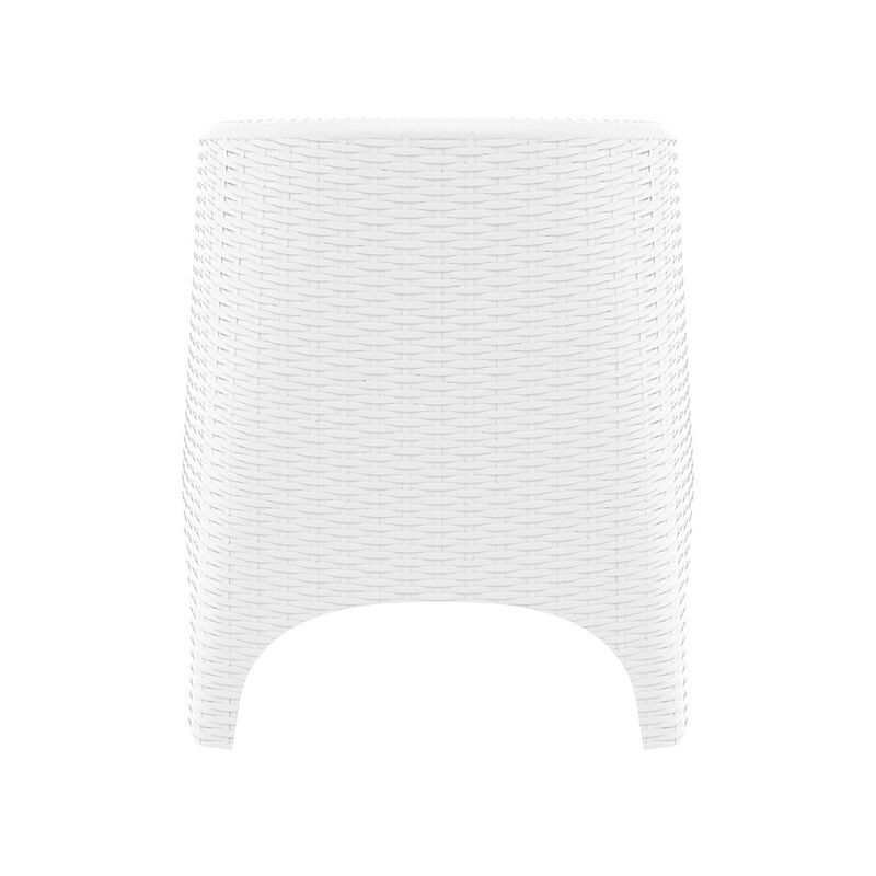 31.5" Gray Patio Wickerlook Stackable Dining Chair