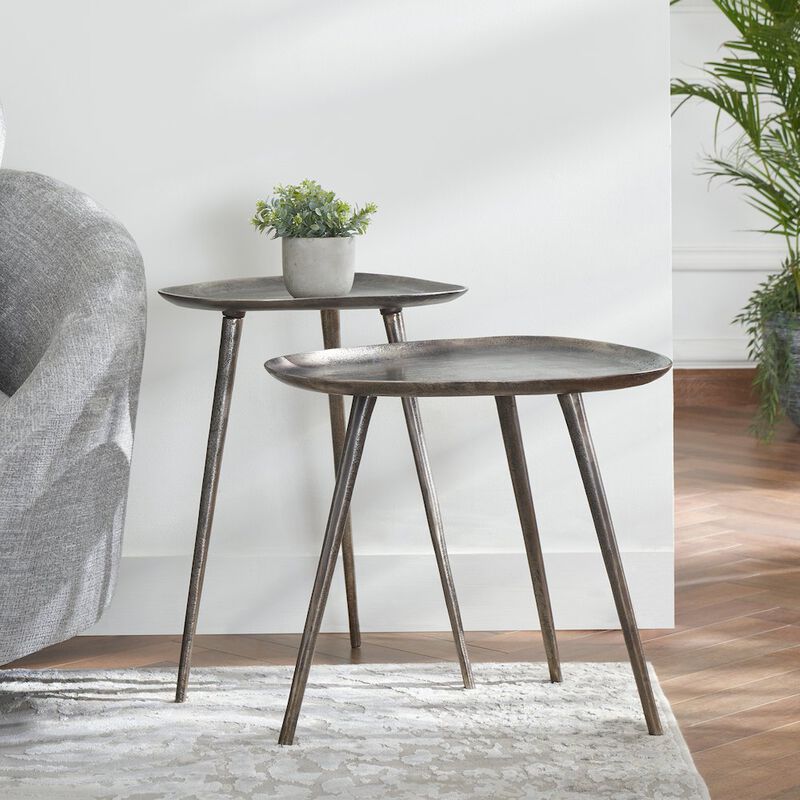 Convenience Concepts Bali Metal Nesting End Tables