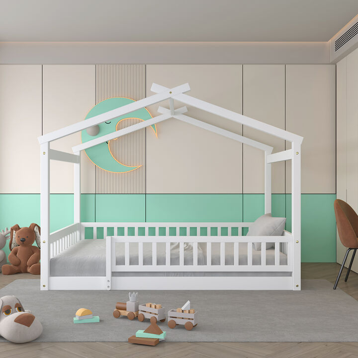 Merax Montessori Kids Bed  Modern Floor Bed
