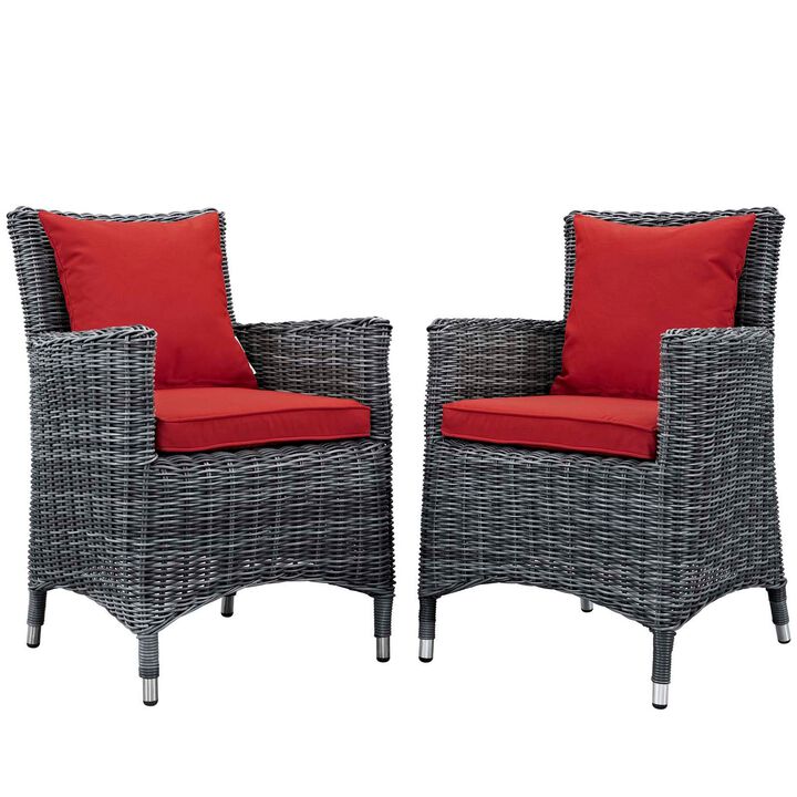 Summon 2 Piece Outdoor Patio Sunbrella� Dining Set-Benzara