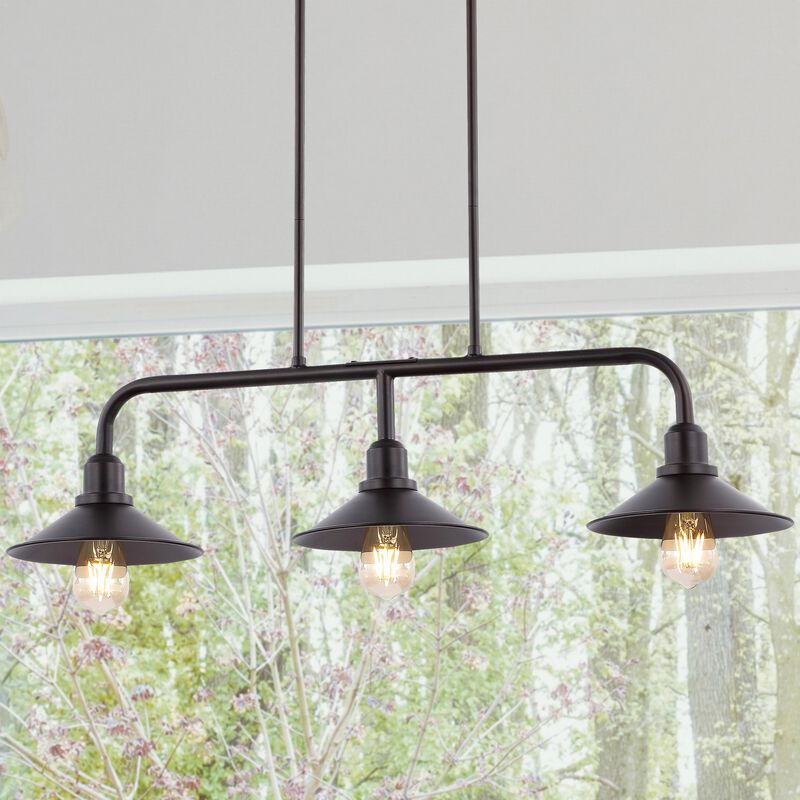 Cade 3-Light Metal Farmhouse Industrial LED Pendant