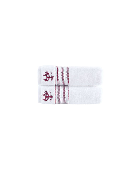 Brooks Brothers Rope Stripe Border 2 pcs Hand Towels
