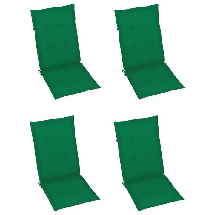 vidaXL Garden Chair Cushions 4 pcs Green 47.2"x19.7"x1.2"