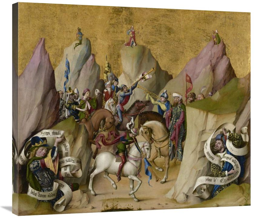 The Meeting of the Three Kings, with David and Isaiah (recto); The Assumption of the Virgin (verso)-Canvas Art-36x31.68