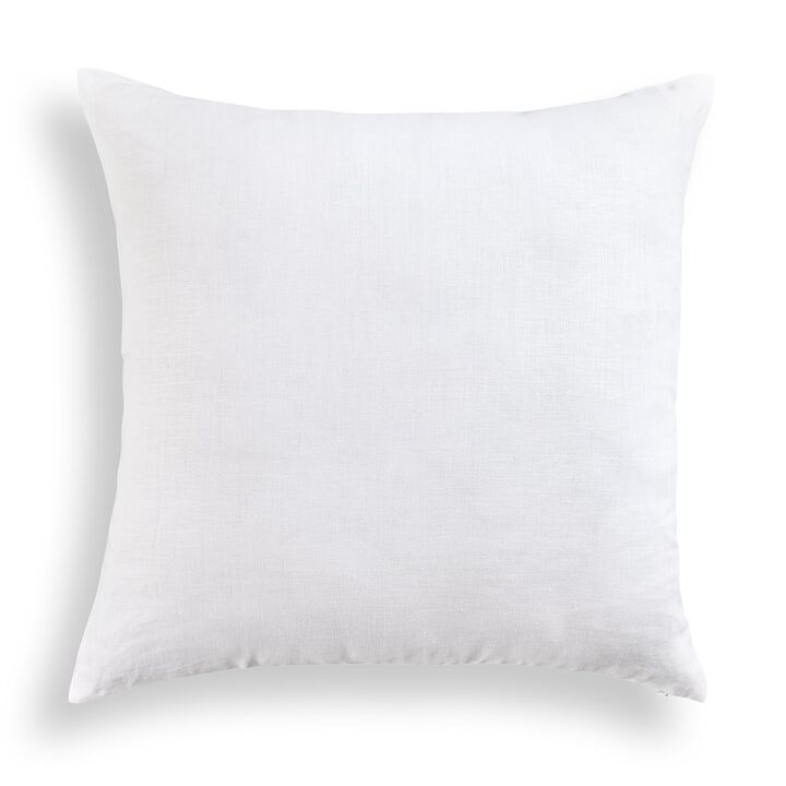 Solino Home Decorative Linen Pillow Cover 20 x 20 Inch - 100% European Flax Throw Pillow Case with Invisible Zipper | Montauk