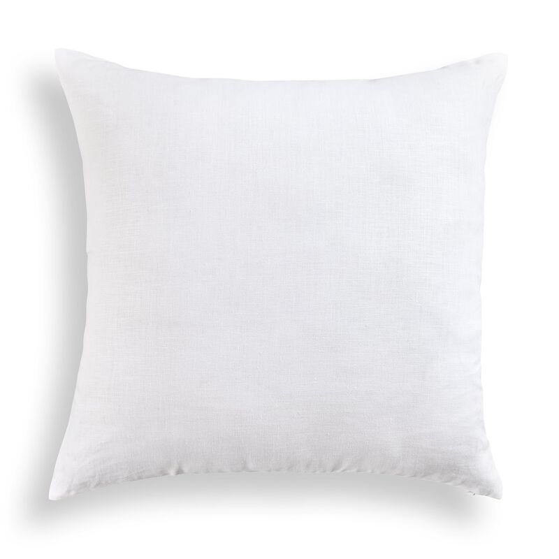 Solino Home Decorative Linen Pillow Cover 20 x 20 Inch - 100% European Flax Throw Pillow Case with Invisible Zipper | Montauk