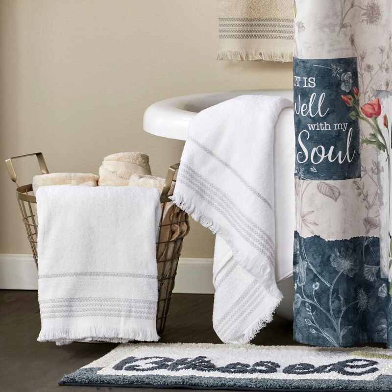 SKL Home By Saturday Knight Ltd Casual Fringe Bath Towel - 28X54", White