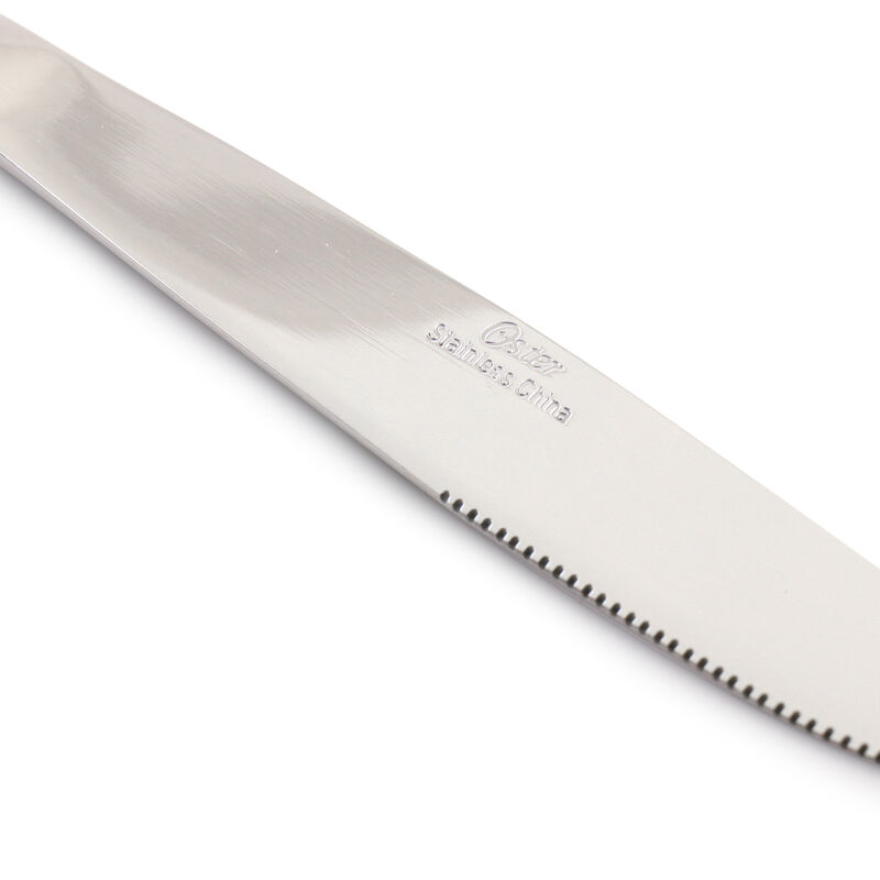 Oster Silvermist 20 Piece Stainless Steel Flatware Set with Steak Knives