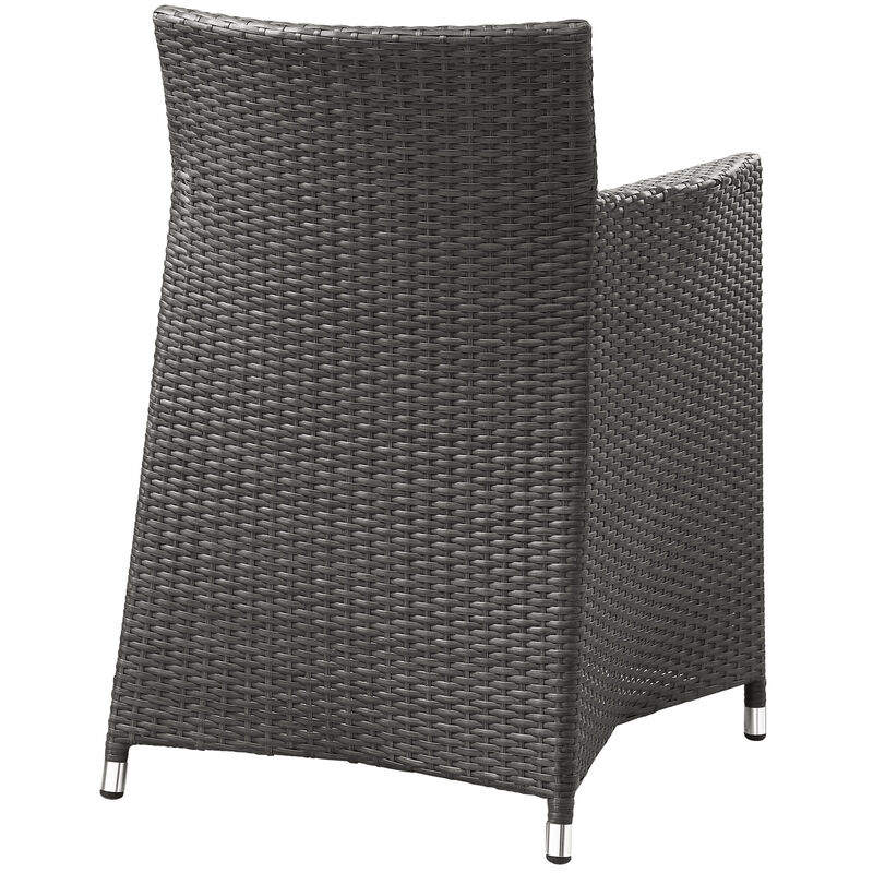Brown White Junction 3 Piece Outdoor Patio Dining Set