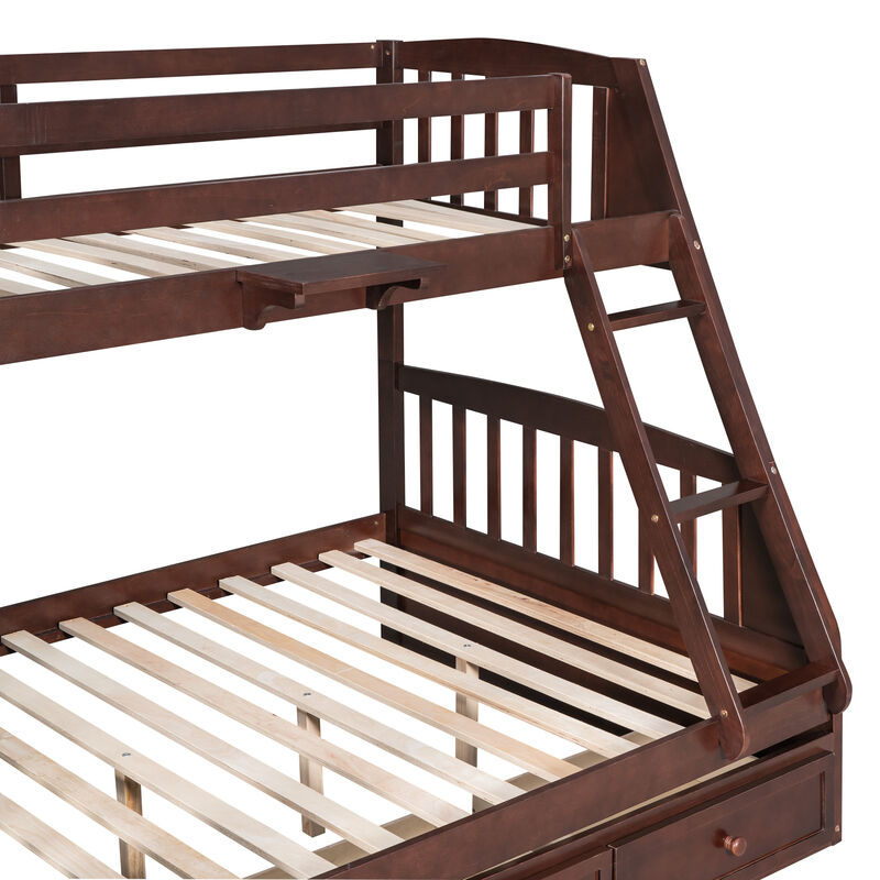 Merax Twin-Over-Full Bunk Bed with Drawers