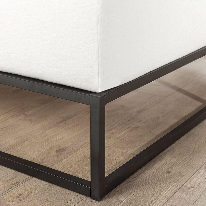 Hivvago Twin size 10-inch Low Profile Modern Metal Platform Bed Frame with Wooden Slats