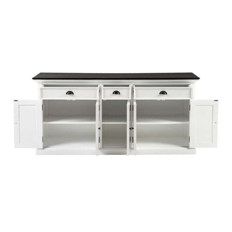 Belen Kox Contrast Classic White & Black Farmhouse Buffet, Belen Kox