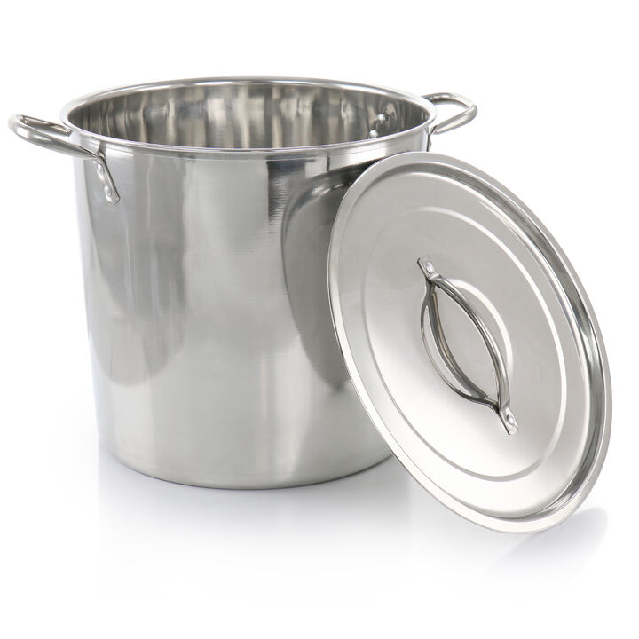 Gibson Everyday Whittington 16 Quart Stainless Steel Stock Pot with Lid