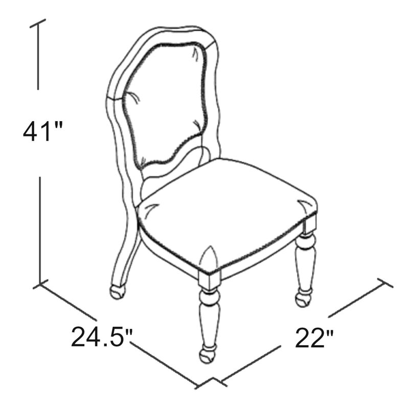 Vegas Light Gray and Dark Gray Nailheads and Casters Side Chair (Set of 2)