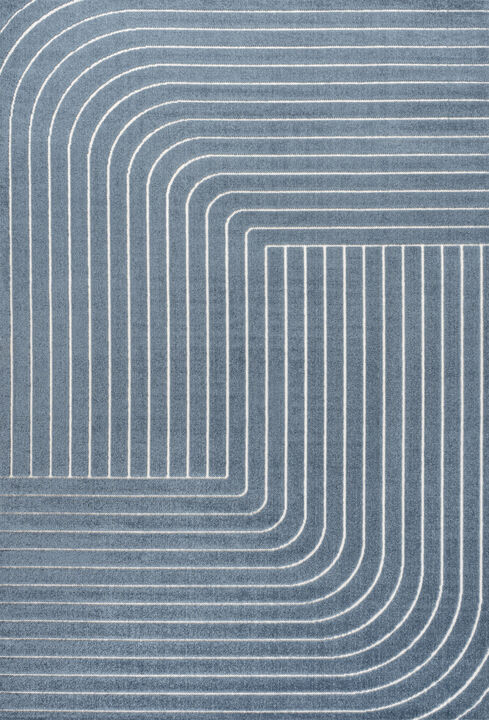 Odense High-Low Minimalist Angle Geometric Indoor/Outdoor Area Rug