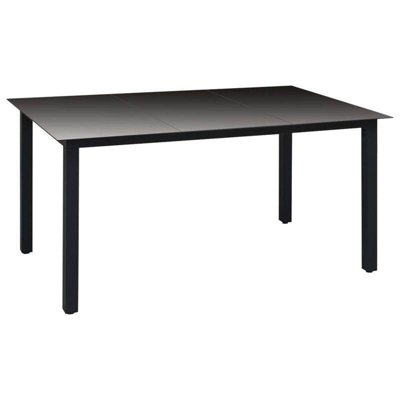 vidaXL 5 Piece Garden Dining Set Black