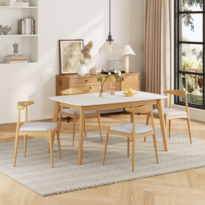 Merax 5-Piece Mid-Century Modern Dining Set for 4 Person