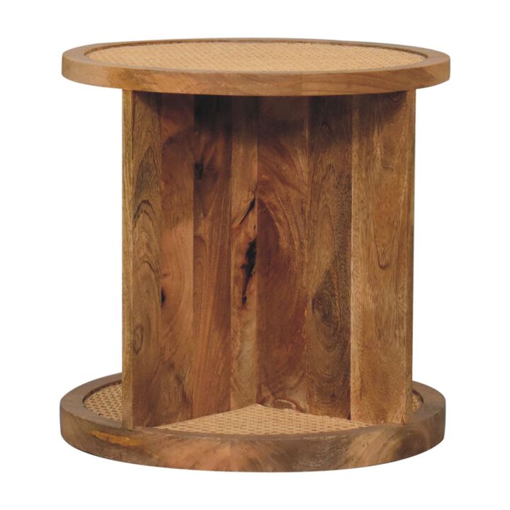 Artisan Furniture Solid Wood Close-knit Corner End Table