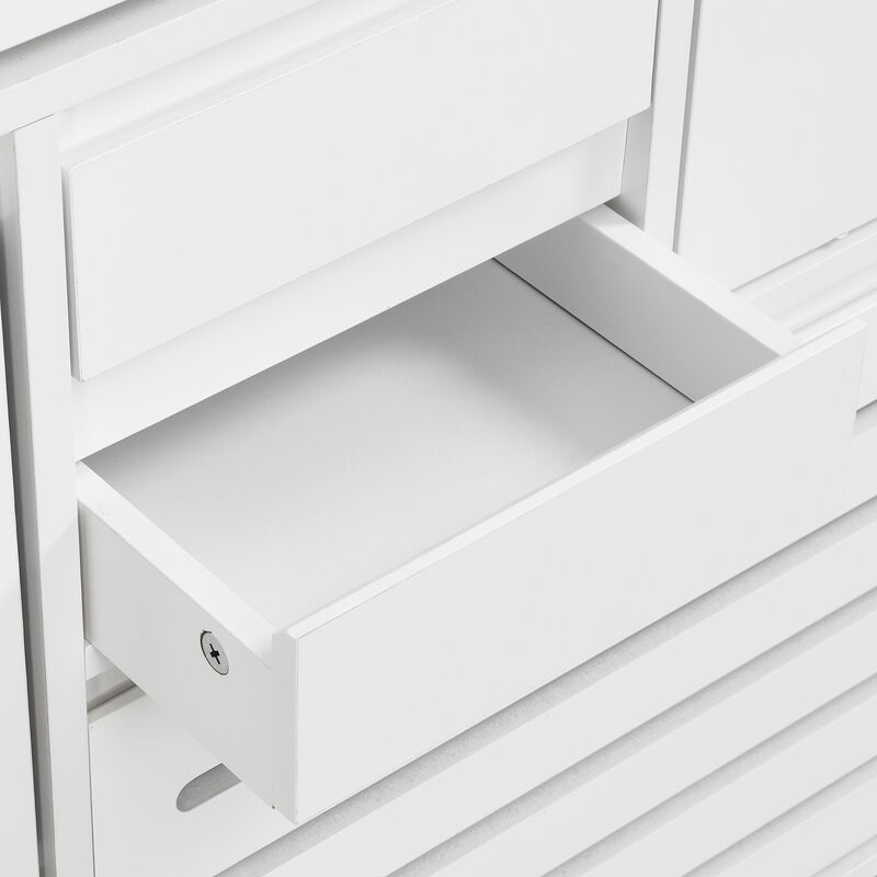 Merax 2 Pieces Shoe Cabinet with 2 Flip Drawers and Wall Cabinet