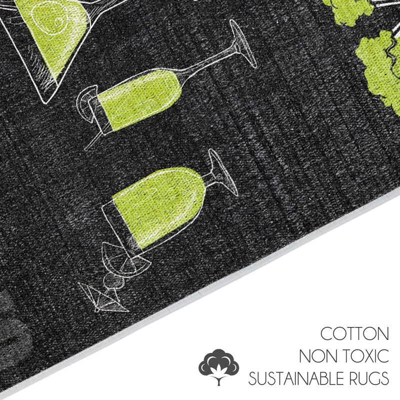 SUSSEXHOME Non Skid 70 % Cotton Washable Kitchen Runner Rug - 20 x 59 Inches