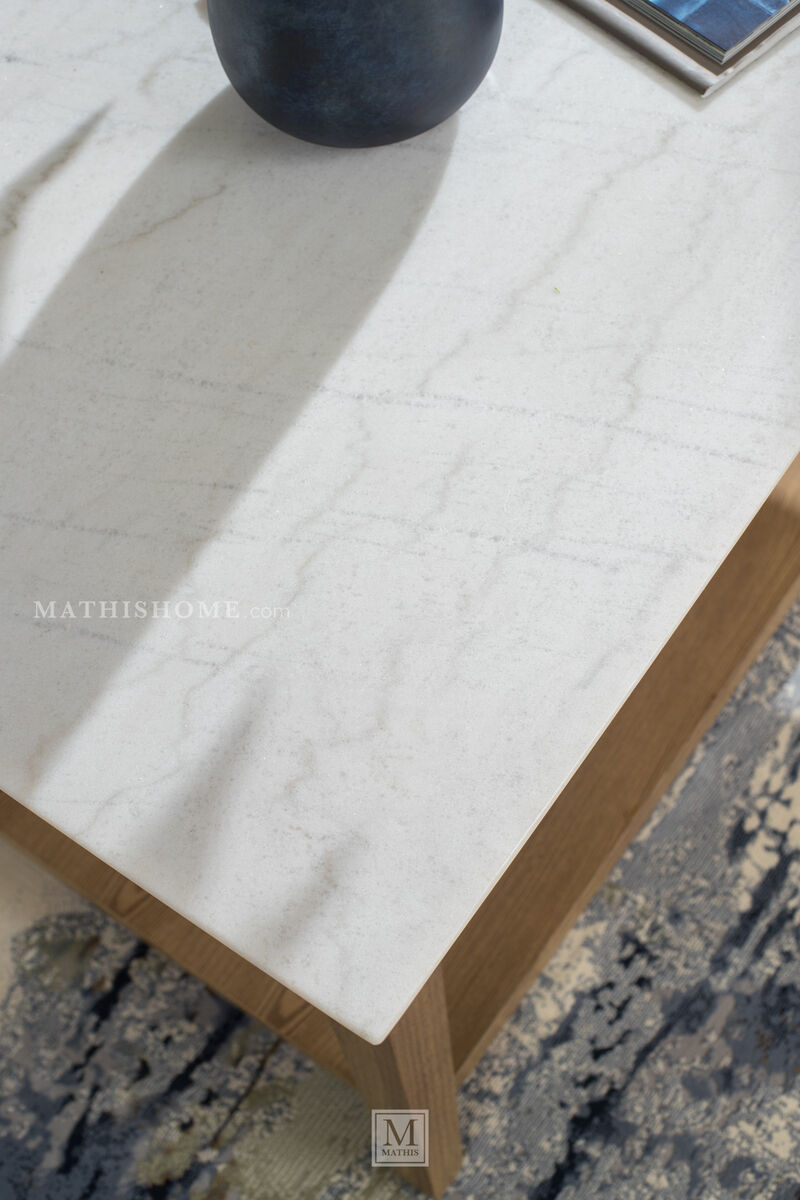 Vida Marble Top Cocktail Table with Casters
